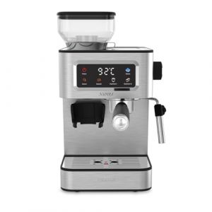 Prixton Machine &agrave; Caf&eacute; Expresso Napoli avec Moulin Int&eacute;gr&eacute; 22 niveaux, 20 Bars, 1350 W, Double Filtre, Vapeur R&eacute;glable, Compatible avec les Grains de Caf&eacute;, le Caf&eacute; Moulu et les Capsules (PRIXTON, neuf)
