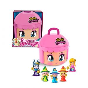 Pinypon - Magic Dreams, 5 figurines exclusives représentant les personnages principaux de La Belle au bois dormant, Accessoires, boîte de rangement et plateau à compartiment, +3 ans, Famosa (PNY88000) (CEDIS, neuf)