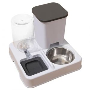 Distributeur Croquettes Chat/de Nourriture 2 en 1 | Distributeur de Nourriture 800g, Distributeur d'eau 1,5L | Distributeur Automatique d'aliments et d'eau Animaux de Compagnie de Petite (salyenrory, neuf)