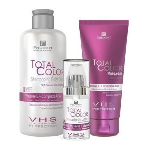 Pack cheveux colorés sensibilisés avec soin brillance Eclat Total Color Fauvert Professionnel (beautycoiffure, neuf)