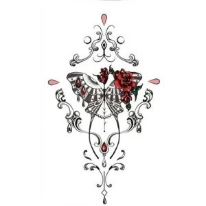 Tatouage temporaire autocollants imperméables fleur rouge tatouages ​​d'art corporel for les femmes(002) (CAOHCTTDDHJ, neuf)