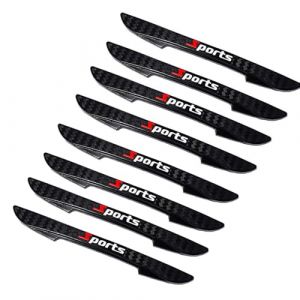 Protection Portiere Voiture, 8 Pi&egrave;ces, Protection Porte de Voiture, protections de bord de porti&egrave;re de voiture, en fibre de carbone noire, Voiture Bandes Anti Collision, pour Tous Les V&eacute;hicules (EUROEDI SPEDITION, neuf)