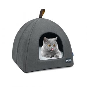 PETCUTE Niche pour Chat Interieur,Lit pour Chat,Lavable Niche Chat avec Coussin Amovible,Panier pour Chat avec Fond Antidérapant,Confortable Pliable Niche Chat Convient aux Chats,Chiens (ZHI-INNOVATIVE LTD, neuf)
