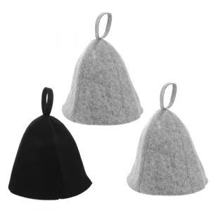 Homoyoyo 3 Pièces Bonnet de Sauna Feutre de Capuchon Unisexe Absorbant pour Sauna et Salle de Vapeur Protection Thermique (Alda Jin, neuf)