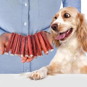 P&eacute;nis de b&oelig;uf pour Chiens 12 cm Taille XS 10 pi&egrave;ces (100g) | Nerfs de b&oelig;uf naturels &agrave; m&acirc;cher | sans c&eacute;r&eacute;ales ni additifs | Riche en prot&eacute;ines | Longue dur&eacute;e | Haute app&eacute;tence (LovelyDog24, neuf)
