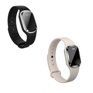 Bracelets Anti-moustiques &agrave; ultrasons, Montre-Bracelet &eacute;lectronique Anti-moustiques avec Chargement USB/&eacute;tanche/r&eacute;utilisable/Portable pour Le Camping en Plein air, la randonn&eacute;e (Noir+beige) (Vogueing Tool, neuf)