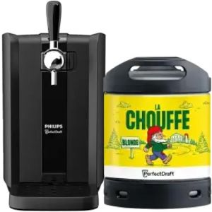 PerfectDraft Black – Pack Tireuse À Bière + 1 Fût Chouffe 6L – Machine Pression À Domicile – Refroidissement À 3°C – 30 Jours Fraîcheur – Écran LED Température – Idée Cadeau Amateur Bière (PerfectDraft, neuf)