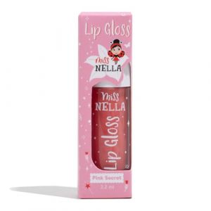 Miss Nella Pink Secret Brillo de labios, Pintalabios hidratante para niños, aroma de mango, suave con la piel, da un delicado tono de color transparente, con brillo extra (OMG Marketing Ltd, neuf)