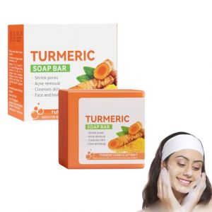 Horuili® Horuili® Savon au Curcuma, Savon au Curcuma Eclaircissant, Turmeric Soap, Savon au Curcuma pour le Visage Solide, Savon au Curcuma Contre les Taches, Savon de Bain pour le Visage et le Corp (Horuili, neuf)