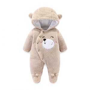 Walabe Vetement Bebe Garcon/Fille Naissance Combinaisons Manteau A Capuche Hiver Chaud Vetements Bebe Garcon 0-18 Mois Blousons Bebe (auxXeto, neuf)