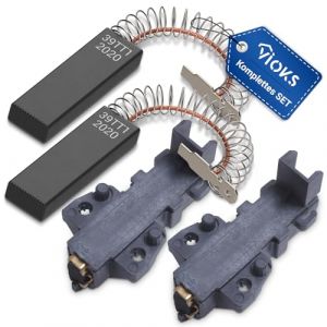 VIOKS Balais de charbon de rechange pour machine à laver Bosch Siеmens 639025 00639025 - 2 avec support 6,3 mm AMP + 2 sans support 4,8 mm AMP pour varioPerfect Maxx Serie 4 iQ100 (vioks-de, neuf)