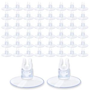 THQAE 50 Pcs ventouse aquarium, ventouse table en verre, Ventouses Transparent pour Aquarium, 5mm Ventouses Aquarium avec Porte-Tube Clips Pinces pour Poissons d'Aquarium Ventouses Pompe &agrave; Air (ProTechika O&Uuml;, neuf)
