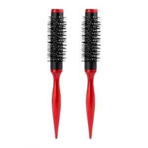 DECOMELODY 2 Pi&egrave;ces Brosse Ronde Nylon Ultra-fine pour Coiffage Boucles et Lissage Outil Salon Doux pour Peau Sensible D&eacute;frisage Rapide et Voyage (FINNG, neuf)