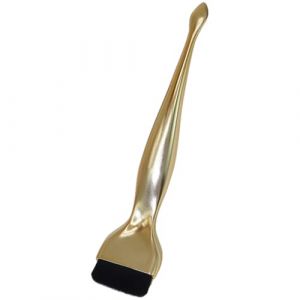 DIYEAH Pinceau pour Fond de Teint Liquide et Poudre, Brosse Plate Ultra-fine en Fibres Synth&eacute;tiques, Taille Moyenne, Couleur Or, pour Application Pr&eacute;cise Traces, Maquillage Visage Femme, (Canell, neuf)