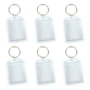 VIUWIZE Paquet de 6 porte-clés photo, porte-clés photo vierges en acrylique, porte-clés cadre photo transparent, adaptés aux familles, aux couples, aux souvenirs de bricolage (hengshuiganyunshangmaoyouxiangongsi, neuf)
