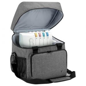 Luxja Sac Surjeteuse, Sac Transport Surjeteuse pour la Plupart des Surjeteuses Machine, Sac Rangement pour Surjeteuse et Accessoires, Gris (SILIDE EU, neuf)