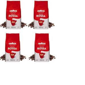 Lavazza Qualità Rossa Lot de 4 sachets de 1 kg de café en grains, notes aromatiques de chocolat et de fruits secs, arabica et robusta, intensité 5/10, torréfaction moyenne (JK TRADERS BV, neuf)