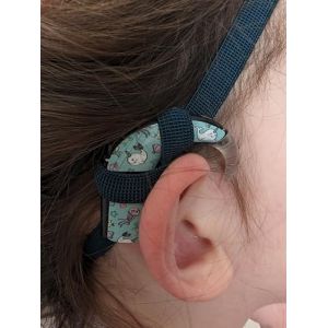 Bandeau antiderapant pour implant et prothese auditive taille ajustable (Emeraude, Taille ajustable) (SOFIZZE, neuf)