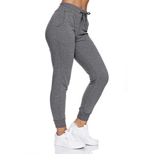 Smith & Solo Pantalon de Jogging Femme – Pantalon de Sport Femme Coton | Pantalon de survêtement Coupe Slim Pantalon de Loisirs Long | Pantalon d'entraînement Fitness Taille Haute Moderne Gris/XS (Black-Fashion-Store, neuf)
