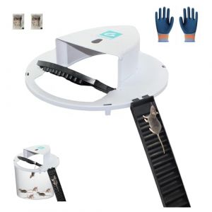 Greenlife Piege à Souris et Rat Vivante – Couvercle Bascule Automatique Multi-Capture – Réutilisable, sans Tuer, Facile à Installer – À Fixer sur Un Seau (Non Inclus) – avec appât et Gant offerts (GREENlife, neuf)