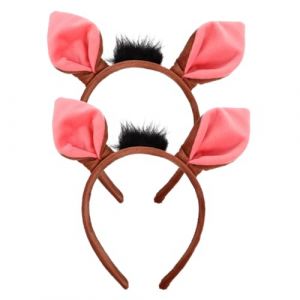 Alipis Lot De 2 Serre-T&ecirc;tes Mignons D&eacute;guisement De Cochon Pour Enfants Et B&eacute;b&eacute;s Oreilles De Cochon Simul&eacute;es Serre-T&ecirc;te Buzz Miss Pour Femmes Serre-T&ecirc;te D&eacute;coratif Et Amusant Bandeau (Dahlia Oiye, neuf)