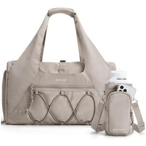 Sac de sport de grande capacit&eacute; pour femme : sac de voyage pratique avec compartiment &agrave; chaussures, sac d'entra&icirc;nement respirant et imperm&eacute;able pour les voyages, la randonn&eacute;e, la natation, le yoga, le (zhouxutao, neuf)