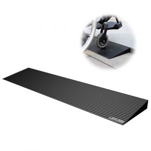 LIEKUMM Rampe de Seuil, 4 cm Rampe en Caoutchouc pour Fauteuil Roulant, 650kg, Surface antid&eacute;rapante pour Portes de Fauteuil Roulant et salles de Bain (Liekumm, neuf)