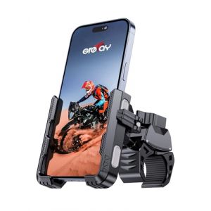 Grefay Support Telephone Velo Support Telephone Moto 【Libération Rapide en 1S】 Anti Tremblement Universel 360 Porte Telephone Velo pour iPhone 15/14/13 Samsung S23/S22 4.5-7" Smartphone (Gris) (Yiugae-EU, neuf)