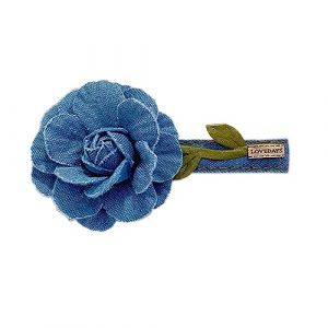 Pinces &agrave; cheveux en denim bleu pour filles - Support pour chouchou - Pour la plage et le mariage - &Eacute;pingle &agrave; cheveux florale pour femme - Bijoux de cheveux uniques (ZHIhOA, neuf)