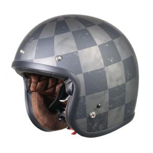 ORIGINE Casque Jet de Moto Vintage Casque Scooter Rétro de Moto Homologué ECE (Solid Titanmium, M) (H&H Sports Protection srl, neuf)