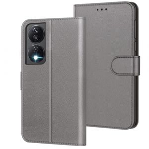 Coque pour Honor X7b / Honor 90 Smart (Pas pour Honor 90 5G), [Housse en Cuir PU Premium] [Etui à Rabat] [Pochette de Portefeuille] [Flip Case][Fonction Support] (Gris) (HARMONIE 1, neuf)