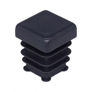 SKIR'CO Lot de 150 bouchons carr&eacute;s en plastique - 15 x 15 mm - Embouts de tubes carr&eacute;s - Pour poteaux de cl&ocirc;ture - Gris anthracite RAL 7016 (Skirmantas, neuf)