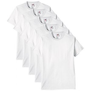 Fruit of the Loom - 61-212 - T-shirt (Lot de 5) - Homme - Blanc - Taille: S (Amzteam-pro, neuf)