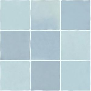 COMSTICKC Plus &eacute;pais Credence Adh&eacute;sif pour Cuisine Salle de Bain, 10 Pi&egrave;ces, Bleu Clair Carrelage Adhesif Mural, Carrelage Autocollant M&eacute;tro, imperm&eacute;able, 30,5x30,5cm (Comstickc, neuf)