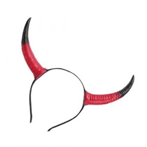 TOGEVAL Serrage-T&ecirc;te Cornes du Diable Rouge et Noir Accessoires de Cosplay pour F&ecirc;te et Carnaval Bandeau L&eacute;ger et Flexible D&eacute;coration Costume Diable Cosplay de Cornes (HeroYn, neuf)