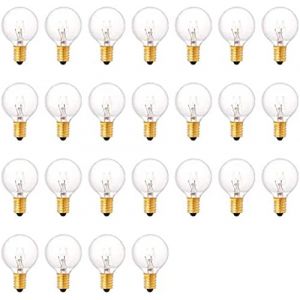 HUSANGE Ampoules D&eacute;coratives 7W G40 E14 Ampoules &Agrave; Incandescence Ampoule &Agrave; LED Claire 25 Pi&egrave;ces, Blanc Chaud, 3000K, 7W, 220V-240V, 360&deg; (QINGFENG WU, neuf)
