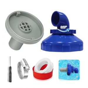 HPiano Buse Refoulement Piscine,Buse d'admission de Piscine rotative à 360°,Accessoires Piscine Hors Sol,Buse de Sortie Réglable avec Accessoires de raccordement pour Piscine Intex Bestway (HPiano, neuf)