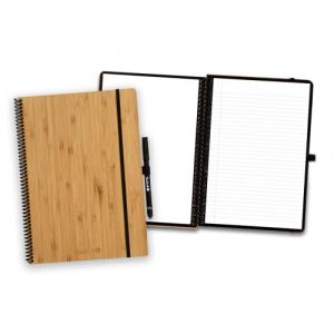 BAMBOOK Classic - Cahier Effacable - Bambou - Couverture Rigide - A4 - Vierge et lign&eacute; - Carnet R&eacute;utilisable, Connect&eacute; (Bambook products, neuf)