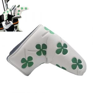 Hominas Couvre Putter pour Maillet de Golf, Putter de Golf Couvre Fer Cr&acirc;ne Tr&egrave;fle PU Housses de Putter de Golf Couvre Drivers pour Toutes Les Marques (Mowingo, neuf)