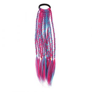 Gatuida 1 pièce Perruque Braid pour Fille Accessoire Coiffure Coloré pour Garçon Fille Look et Facile à Porter pour Fêtes Événements Spéciaux (Brandon Zou, neuf)