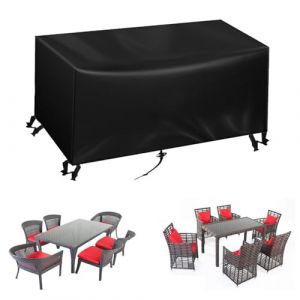 IUCUHE Housse De Protection Salon De Jardin 70cm Housse Table Exterieur 70x50x55cm/Longueur x Largeur x Hauteur Bache pour Table De Jardin Carrée,avec Cordon De Serrage & Boucle Coupe-Vent -Noir (JieLai, neuf)