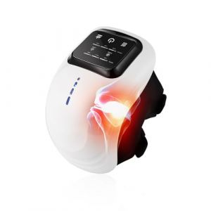 Appareil de massage des genoux chauffant, sans fil, appareil de massage des genoux avec &eacute;cran LED, infrarouge, portable, rechargeable pour articulations enfl&eacute;es et douloureuses, chaleur profonde (IeBilif, neuf)