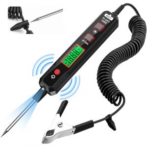 KAIWEETS Testeur de circuits intelligent, testeur de tension 0,8V-100V DC avec rétroéclairage, lampe de test numérique avec lampe de poche, Stylo testeur de tension pour voiture et camion (KAIWEETS Direct FR, neuf)