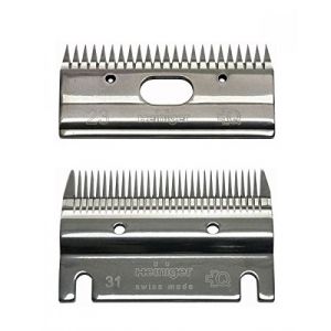 HEINIGER Set de rasage Couteau 23/31 dents – Standard Tondeuse pour chevaux, lame supérieure : 23 dents, lame inférieure : 31 dents, pour les chevaux professionnelle Vierge (Vigormat, neuf)