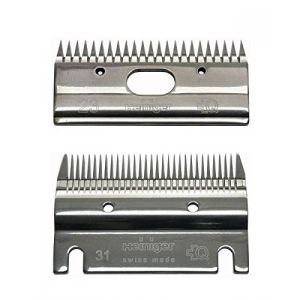 HEINIGER Set de rasage Couteau 23/31 dents – Standard Tondeuse pour chevaux, lame supérieure?: 23 dents, lame inférieure?: 31 dents, pour les chevaux professionnelle Vierge (Vigormat, neuf)