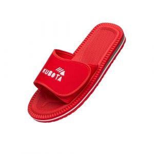 Kubota Claquettes à scratch Femme – Sandales été – Claquettes avec fermeture auto-agrippante – Chaussures pour piscine et plage – Chaussons – Rogue – 38 (Kubota Store, neuf)
