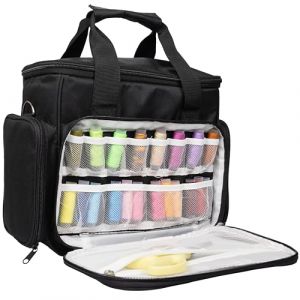 Crafts&Co® Sac pour Machine à Coudre avec Poignées Robustes | Sac de Transport pour Machine à Coudre avec Compartiments Pratiques | Sac pour Machine à Coudre | 30cm x 14cm x 28cm (KarstenInternational, neuf)