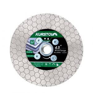 KURSTOL Disque Diamant Carrelage 125mm –Lame de scie Diamantée Double Usage, Filetage M14 pour Couper et Meuler les Carreaux de Céramique, Porcelaine, Granit, Marbre (YZKS TOOLS, neuf)