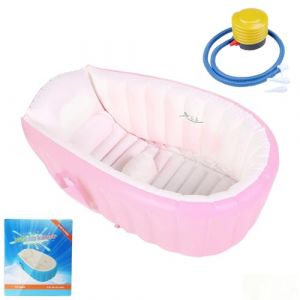 Baignoire Gonflable pour B&eacute;b&eacute;, Baignoire Portable de Voyage pour B&eacute;b&eacute;, B&eacute;b&eacute; Bain Infantile avec Pompe &agrave; Air, Mini Piscine Gonflable pour Nouveau-n&eacute;, Tout-petit, Enfant -Rose (Starlighthorizon Innovations Kft., neuf)