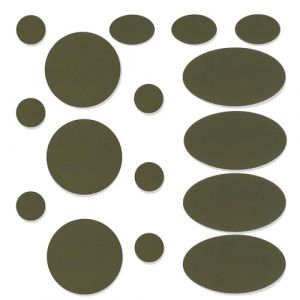 Skystuff Lot de 48 patchs en nylon pour r&eacute;paration de veste en duvet - Kit de r&eacute;paration de tente, patch de r&eacute;paration autocollant pour veste, tente, v&ecirc;tements d'ext&eacute;rieur, r&eacute;paration de trous dans (HappinessFlag, neuf)